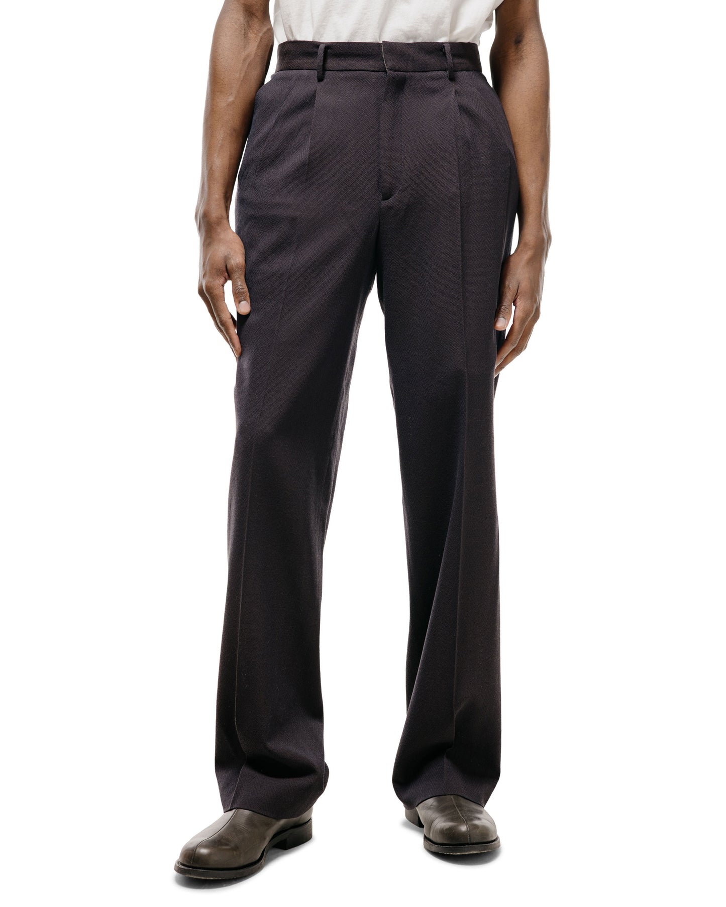 lost & found Seya. Seya. Travel Pants/Summer Herringbone Mud Indigo