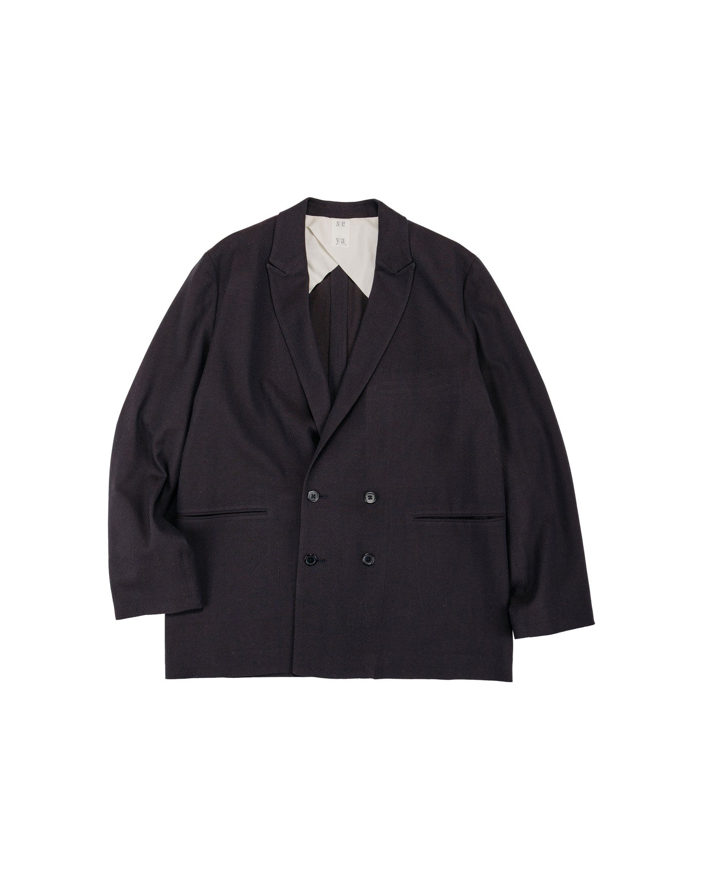 lost & found Seya. Seya. Travel Tailored Jacket/Summer Herringbone Mud Indigo
