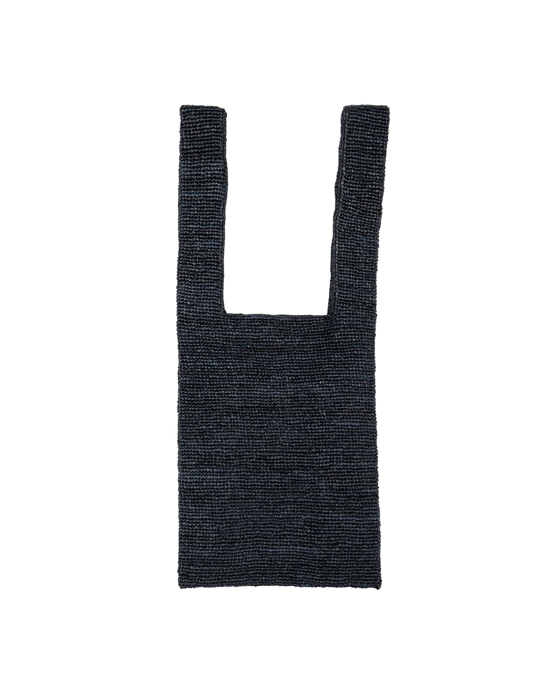 lost & found Seya. Seya. Medium Raffia Bag Black
