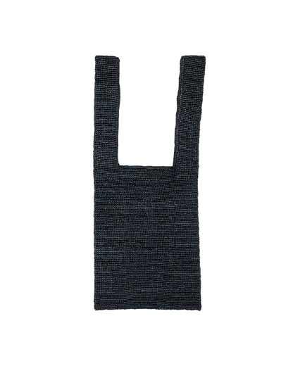 lost & found Seya. Seya. Medium Raffia Bag Black