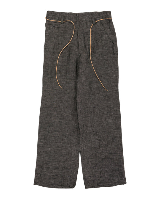 lost & found Seya. Seya. Nam Ou River Trip Pants/Linen Mesh Black Mix