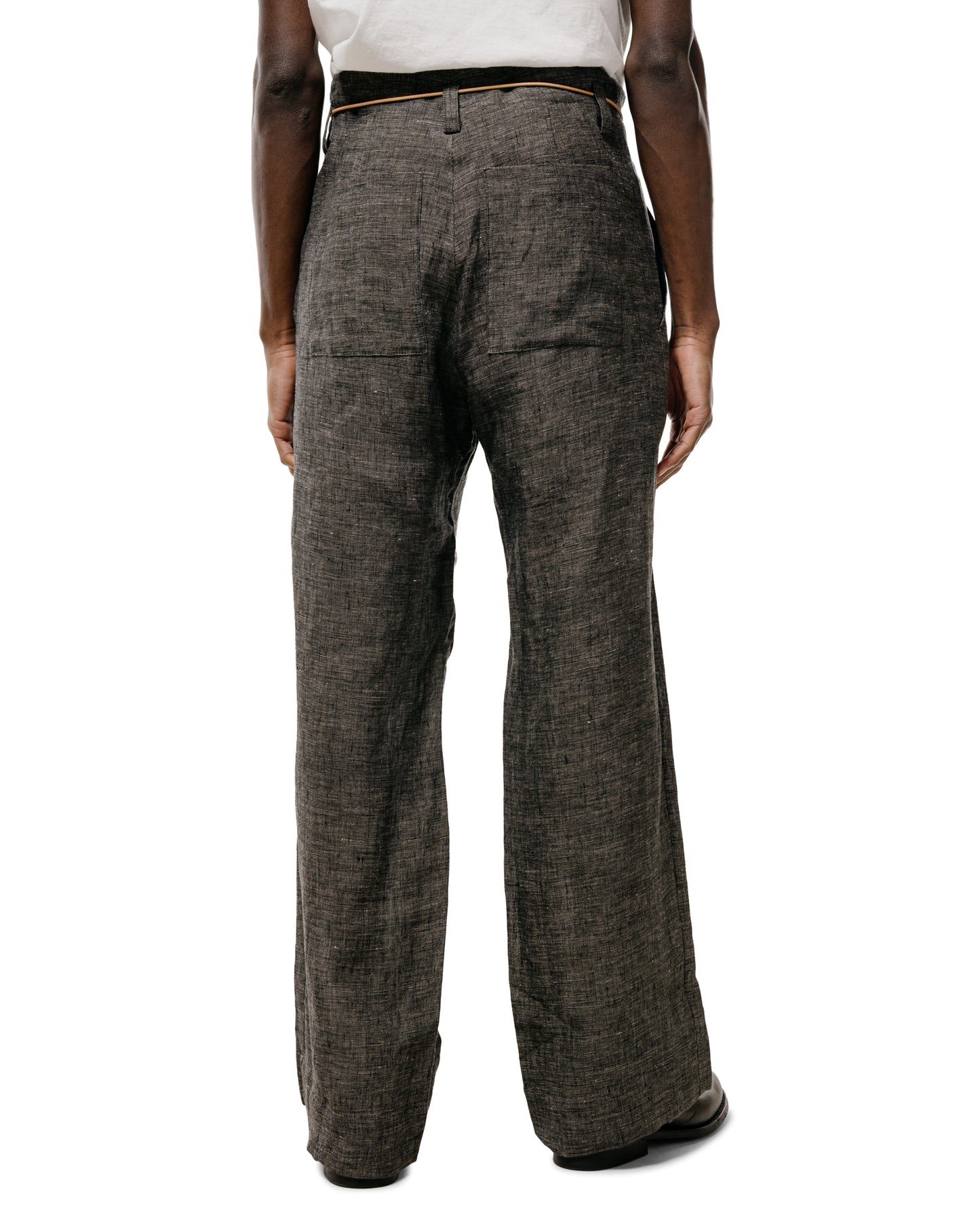 lost & found Seya. Seya. Nam Ou River Trip Pants/Linen Mesh Black Mix