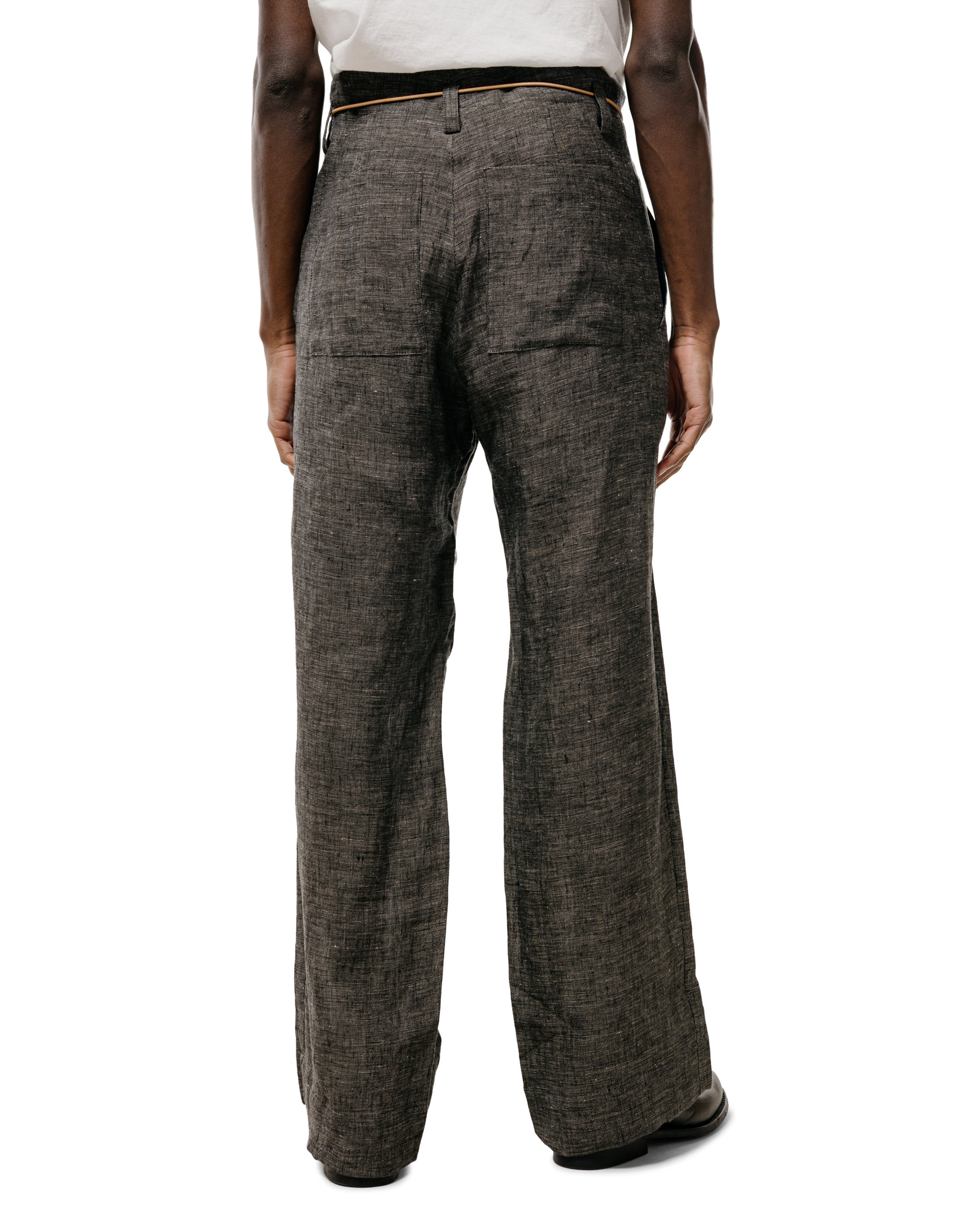 lost & found Seya. Seya. Nam Ou River Trip Pants/Linen Mesh Black Mix