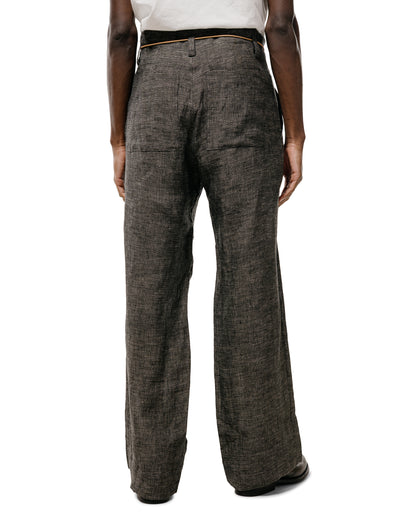 lost & found Seya. Seya. Nam Ou River Trip Pants/Linen Mesh Black Mix