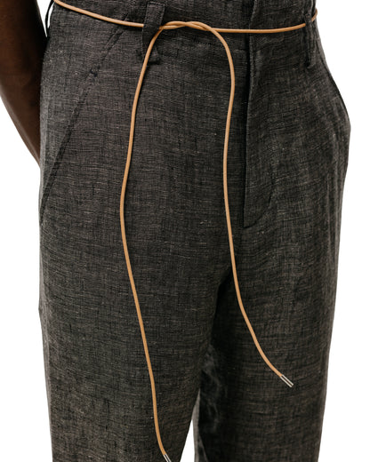 lost & found Seya. Seya. Nam Ou River Trip Pants/Linen Mesh Black Mix