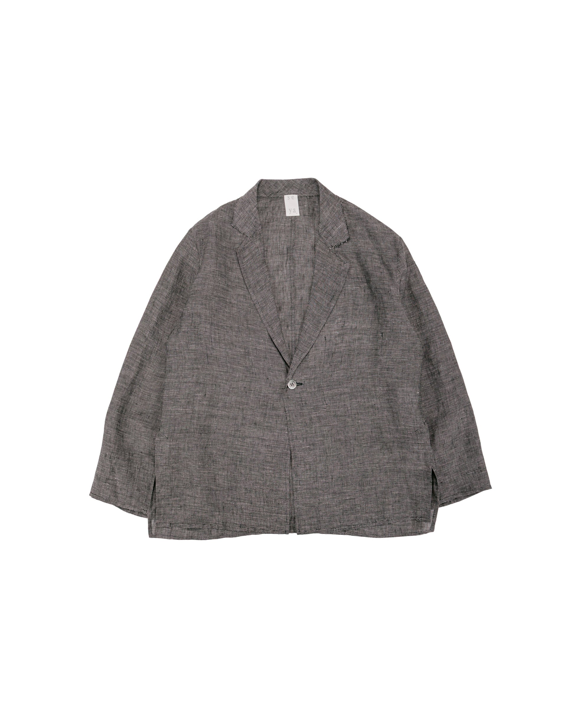 lost & found Seya. Seya. Nam Ou Zero Jacket/Linen Mesh Black Mix