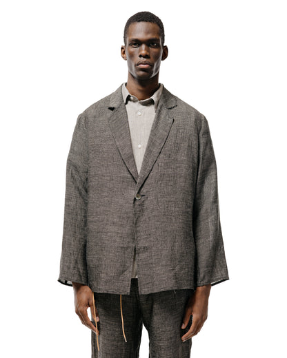 lost & found Seya. Seya. Nam Ou Zero Jacket/Linen Mesh Black Mix