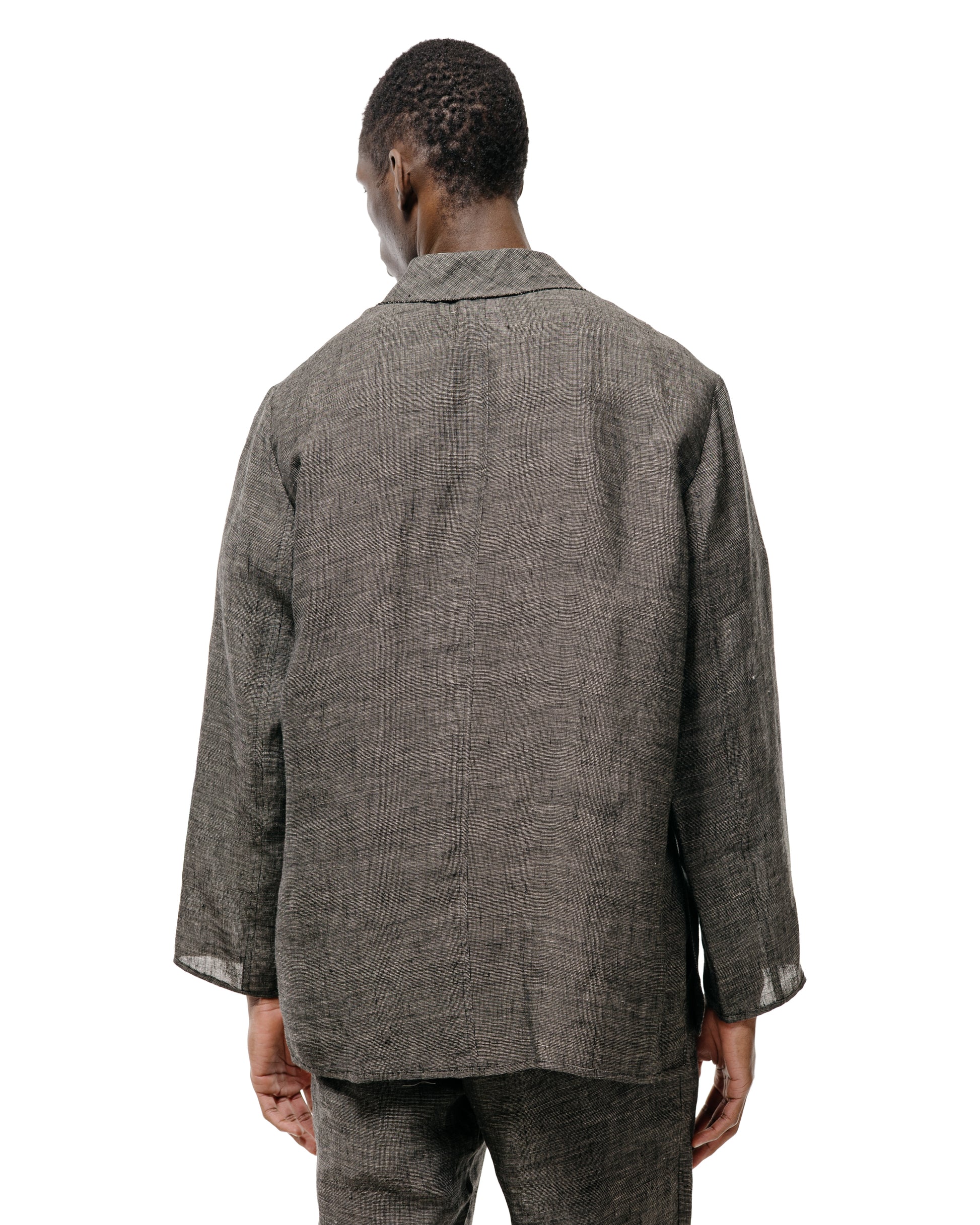 lost & found Seya. Seya. Nam Ou Zero Jacket/Linen Mesh Black Mix