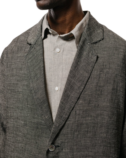 lost & found Seya. Seya. Nam Ou Zero Jacket/Linen Mesh Black Mix