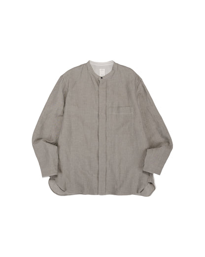 lost & found Seya. Seya. Riverman Overshirt/Kersey Chambray Linen Clay