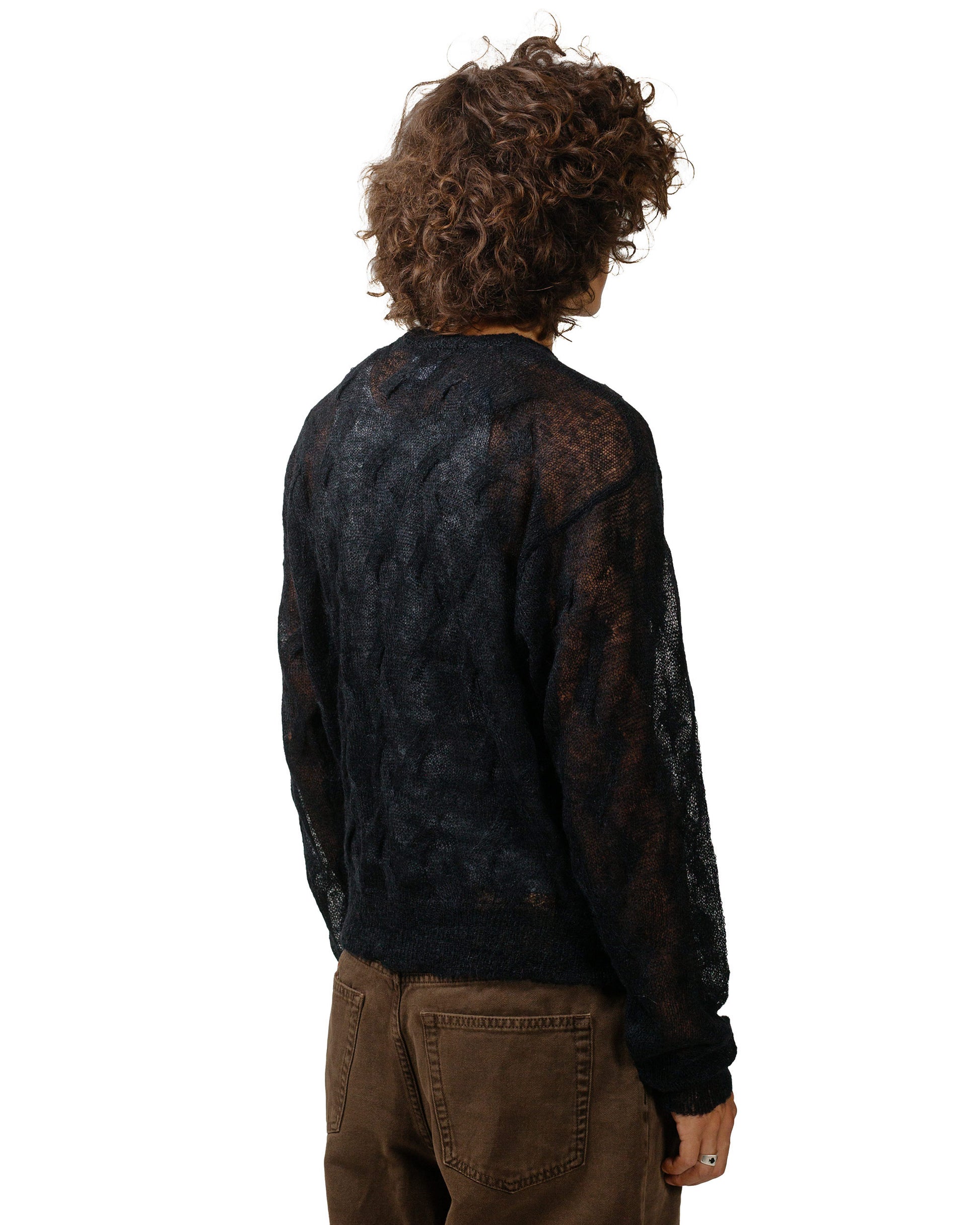 lost & found Stussy Stüssy Loose Knit Cross Cable Black