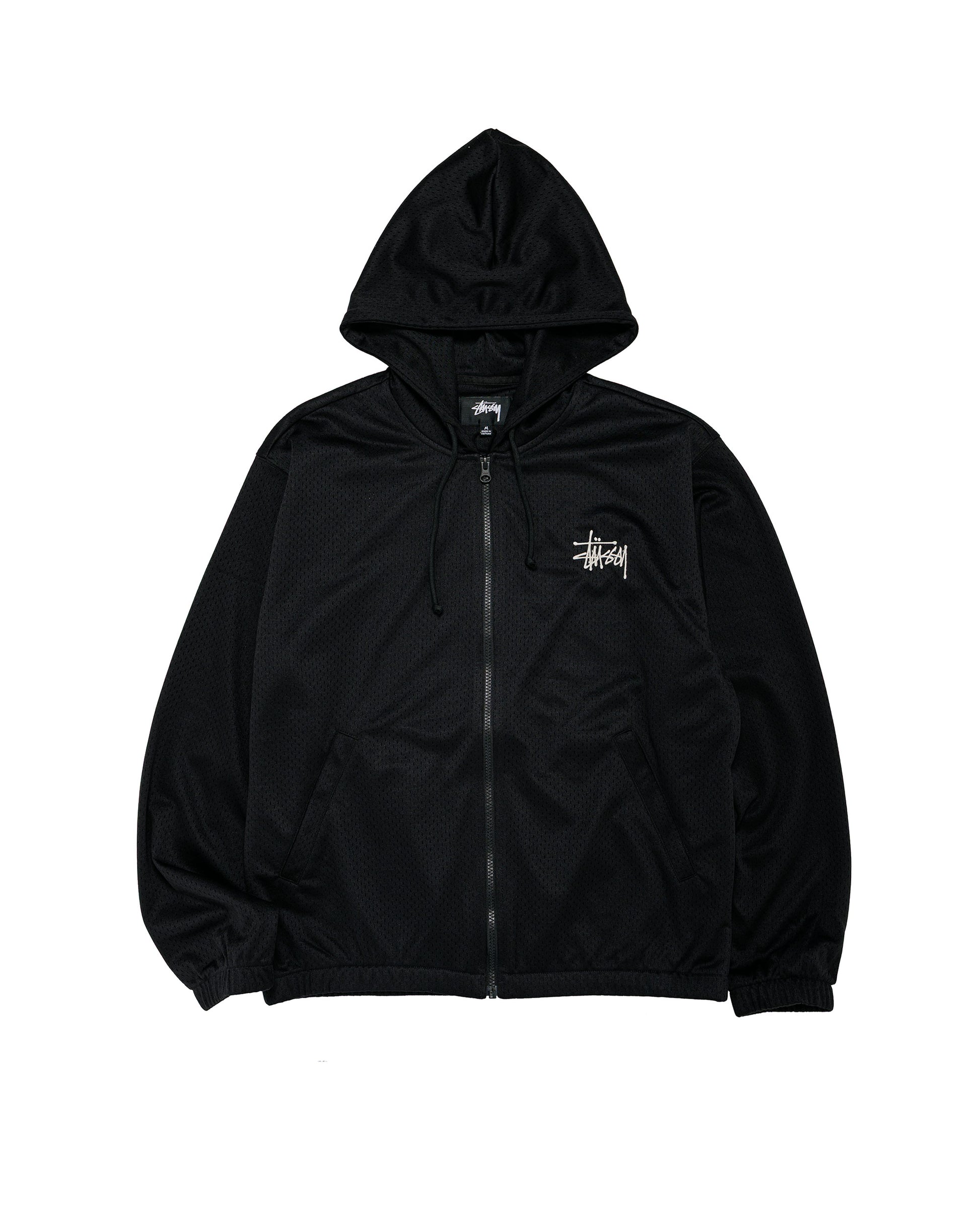 Stüssy Athletic Mesh Zip Hood Black