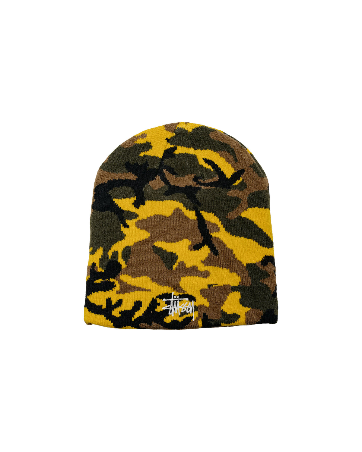 Stüssy Basic Camo Knit Skullcap Yellow