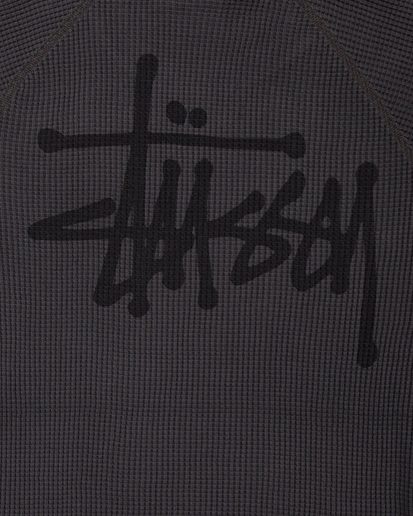 lost & found Stussy Stüssy Basic Stock Raglan Thermal Washed Black