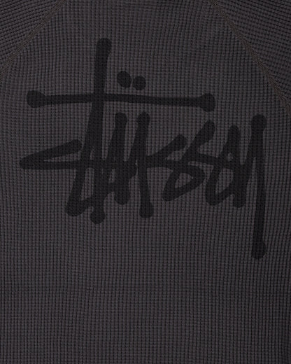 lost & found Stussy Stüssy Basic Stock Raglan Thermal Washed Black