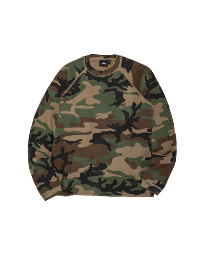 lost & found Stussy Stüssy Basic Stock Raglan Thermal Woodland Camo