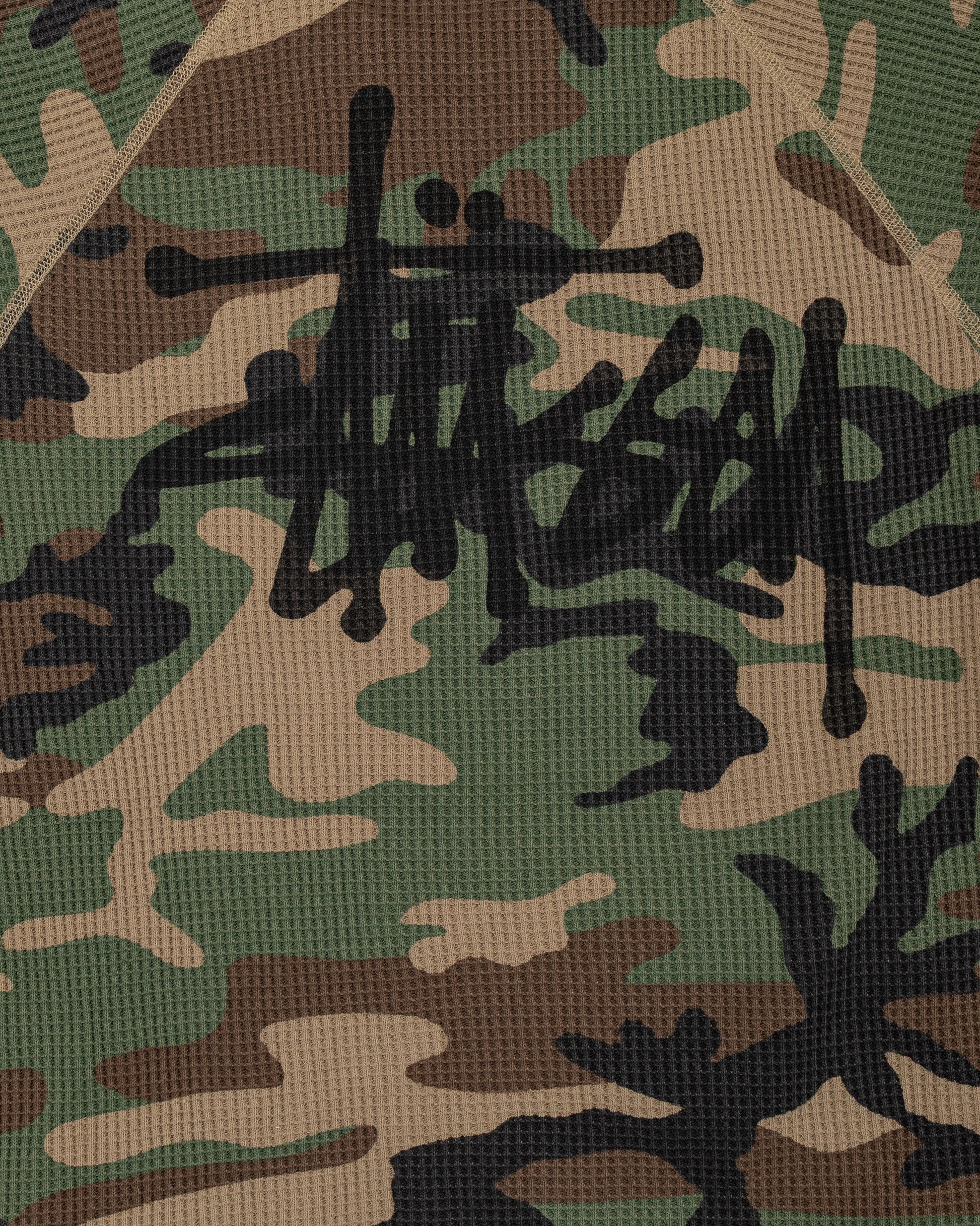 lost & found Stussy Stüssy Basic Stock Raglan Thermal Woodland Camo