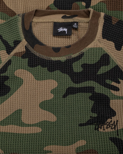 lost & found Stussy Stüssy Basic Stock Raglan Thermal Woodland Camo