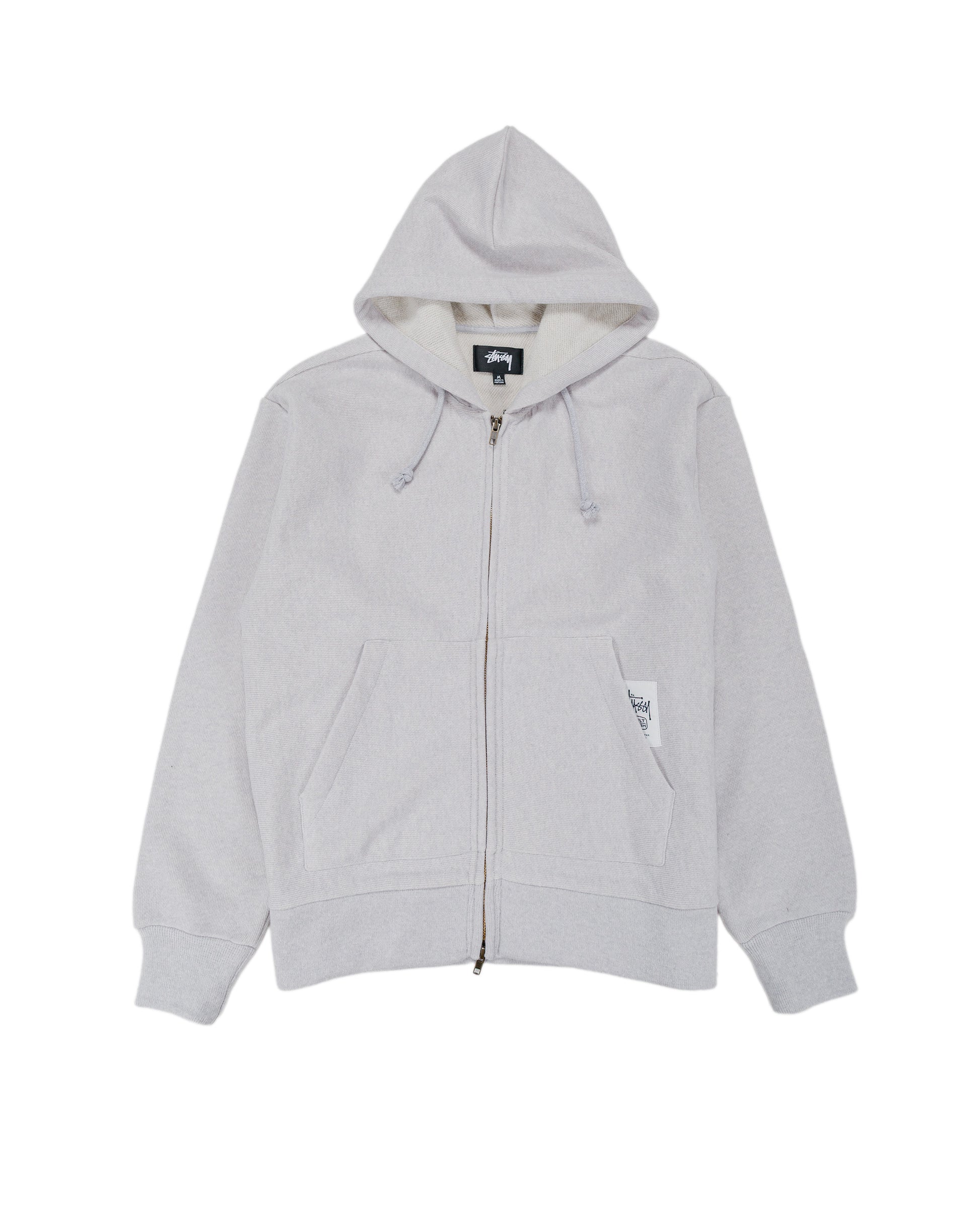lost & found Stussy Stüssy Brass Zip Knit Hood Ash Heather