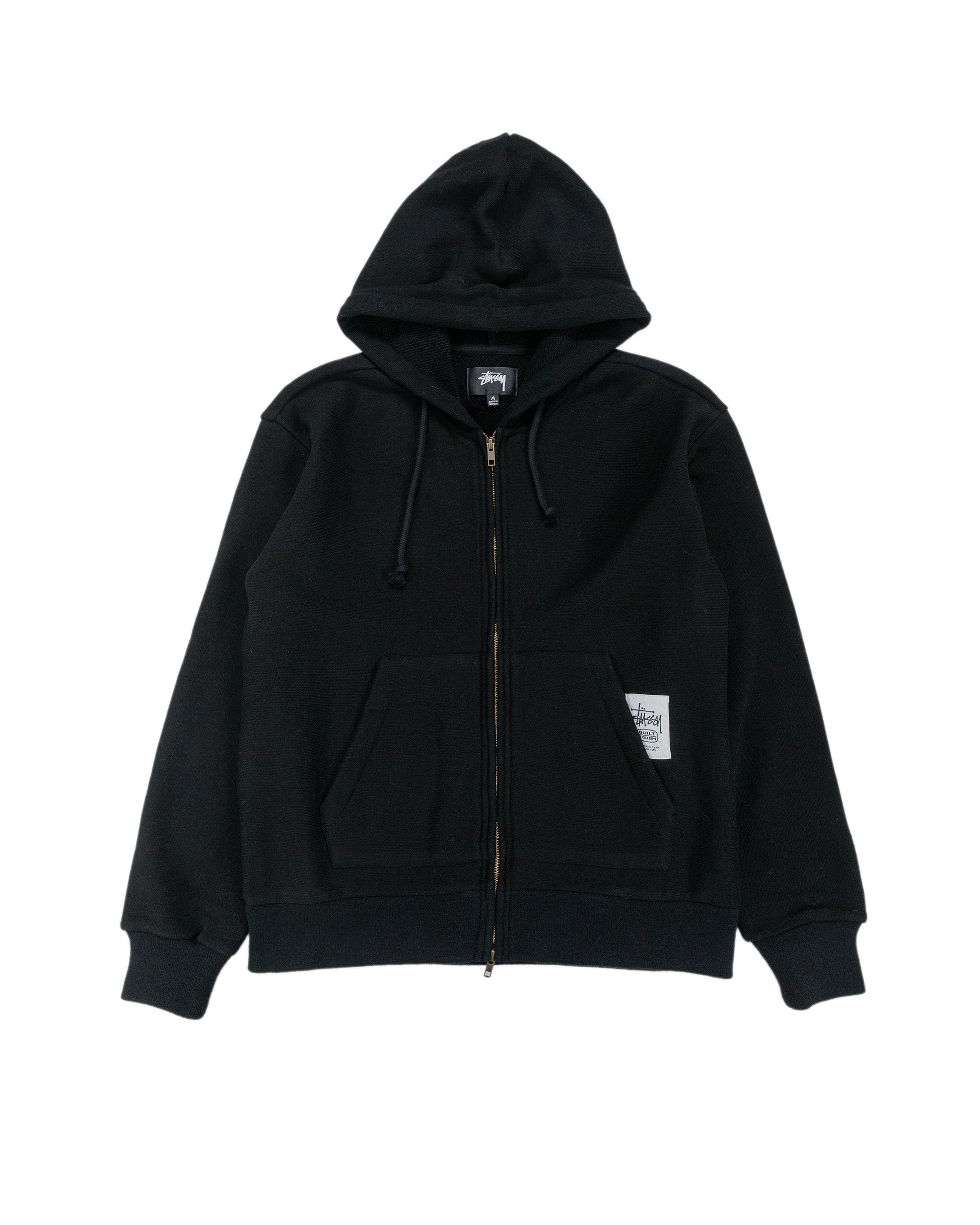 lost & found Stussy Stüssy Brass Zip Knit Hood Black