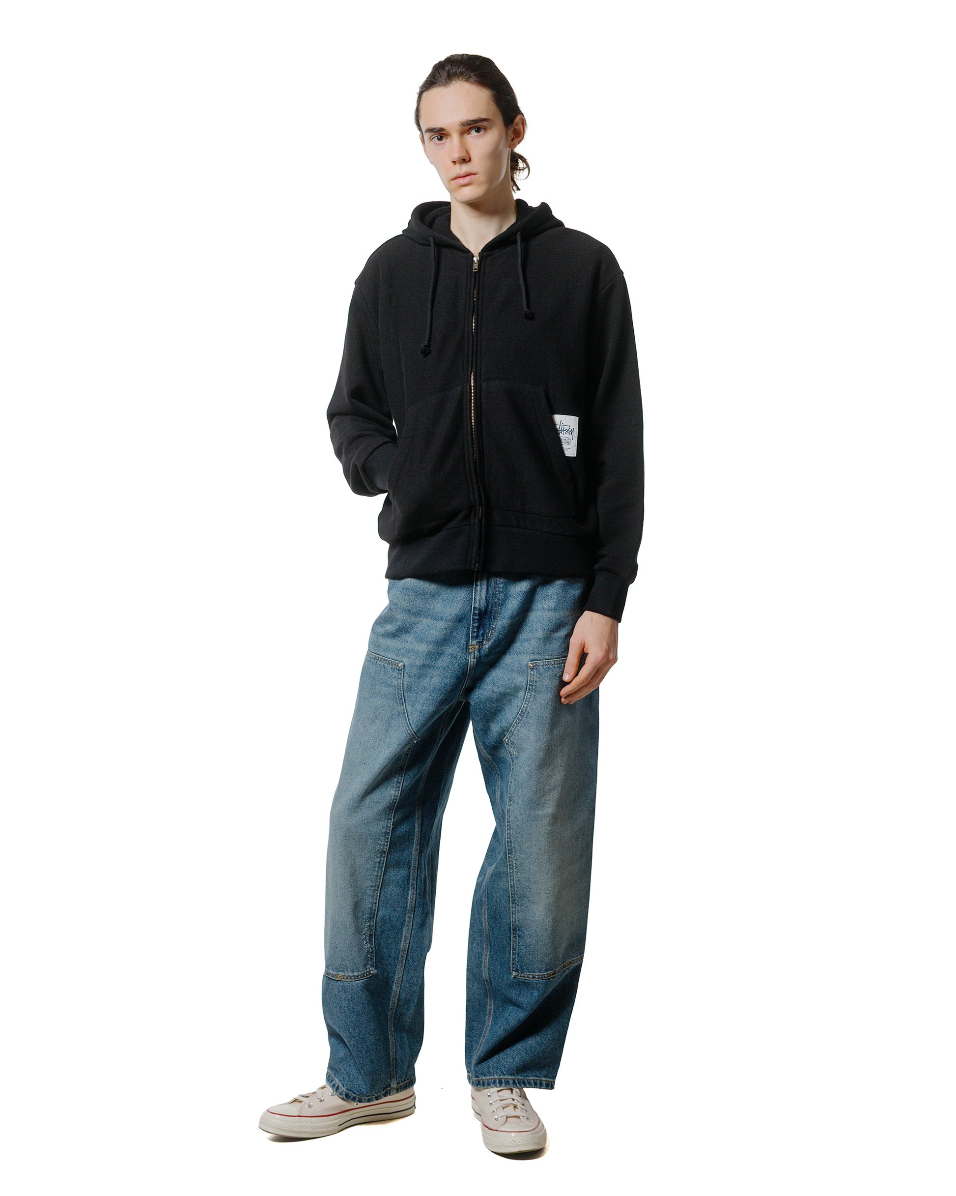 lost & found Stussy Stüssy Brass Zip Knit Hood Black