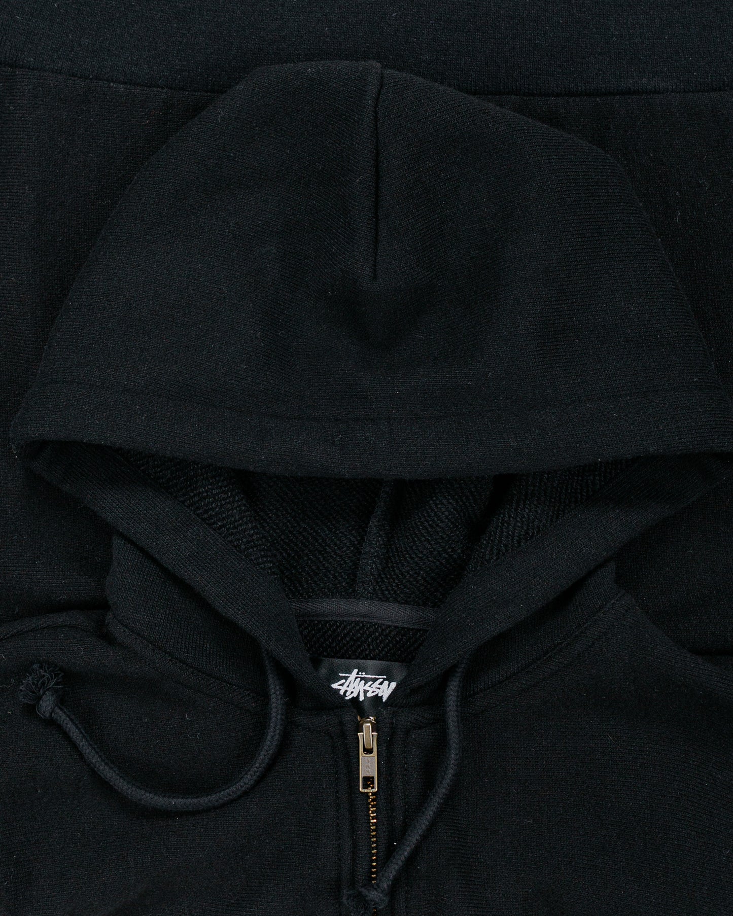 lost & found Stussy Stüssy Brass Zip Knit Hood Black