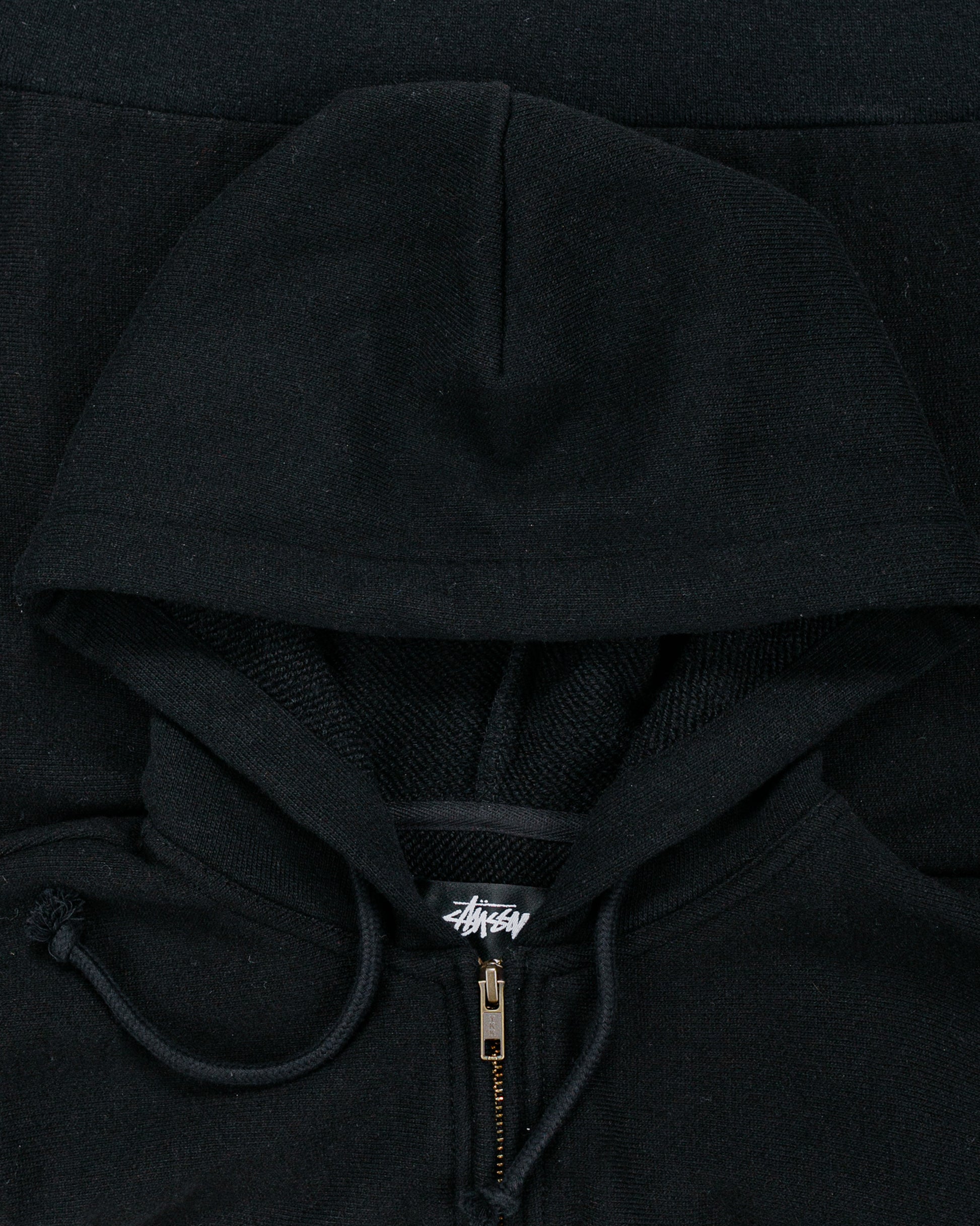 lost & found Stussy Stüssy Brass Zip Knit Hood Black