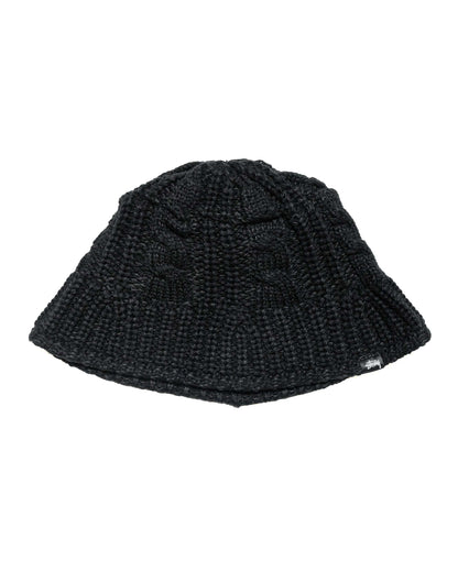 lost & found Stussy Stüssy Cable Knit Bucket Hat Black