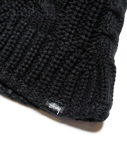 lost & found Stussy Stüssy Cable Knit Bucket Hat Black