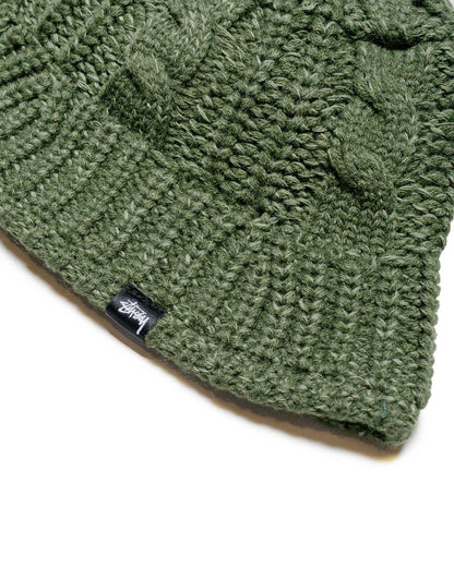 lost & found Stussy Stüssy Cable Knit Bucket Hat Olive