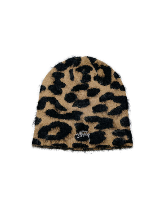Stüssy Cashmere Leopard Skullcap Caramel