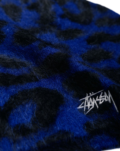 Stüssy Cashmere Leopard Skullcap Royal