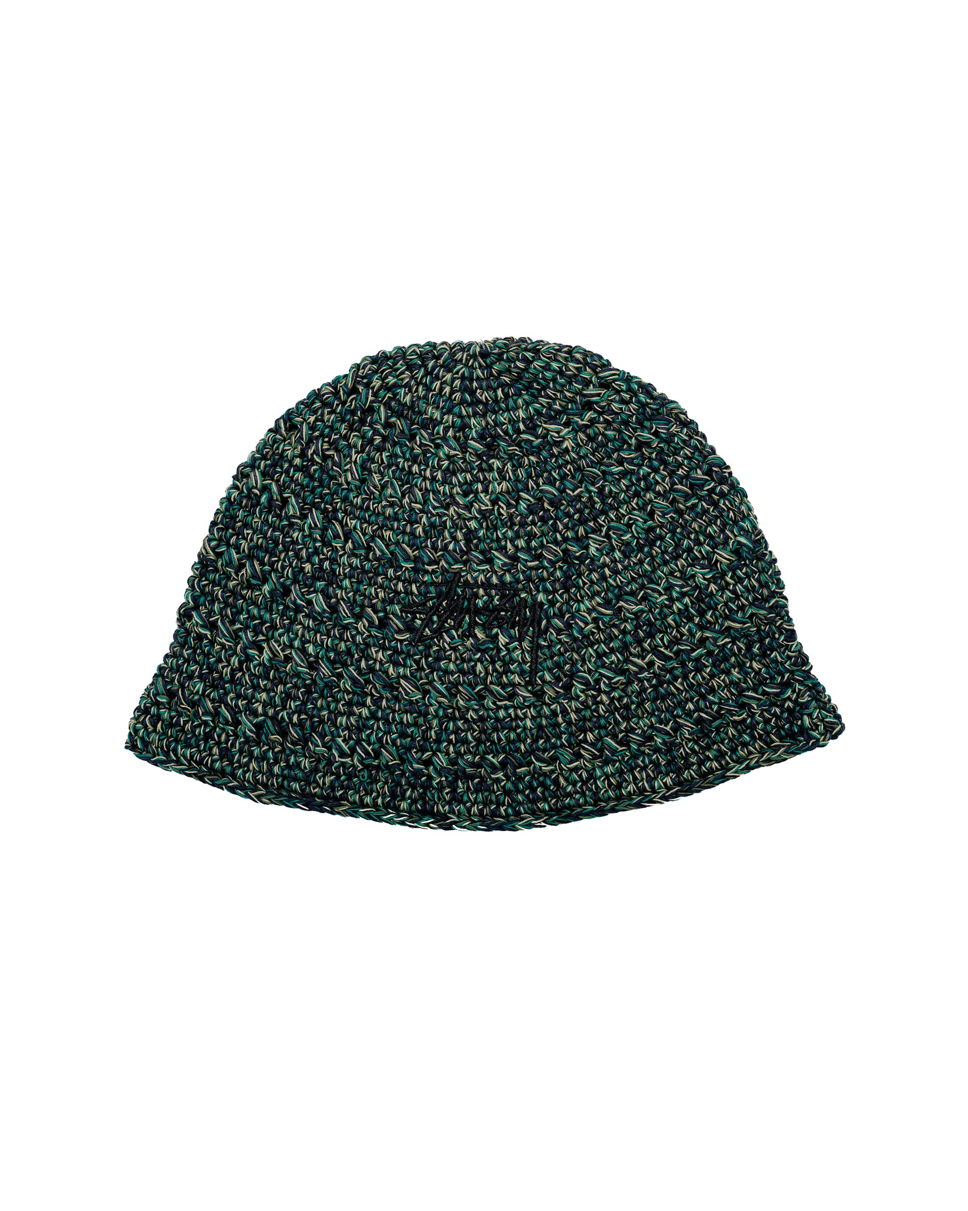 Stüssy Hemp Stock Knit Bucket Hat Multi Green