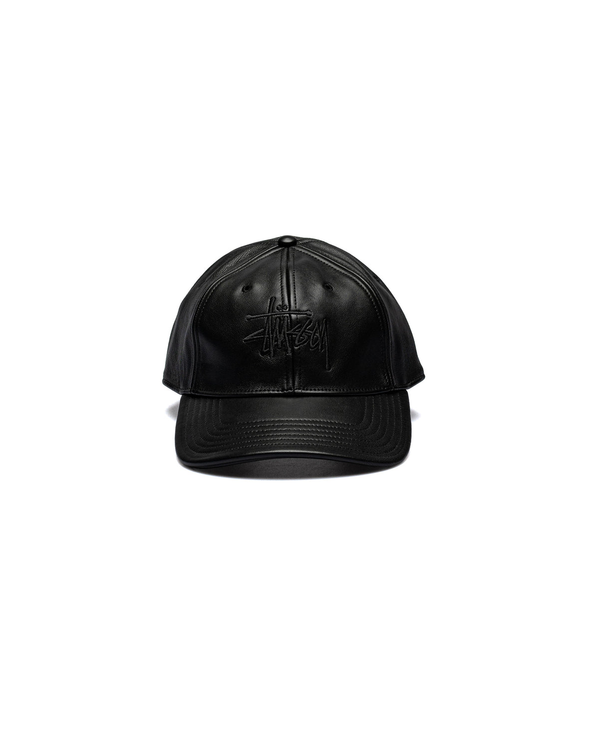 Stüssy Leather Basic Stüssy Cap Black