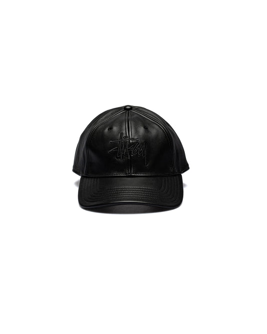 Stüssy Leather Basic Stüssy Cap Black