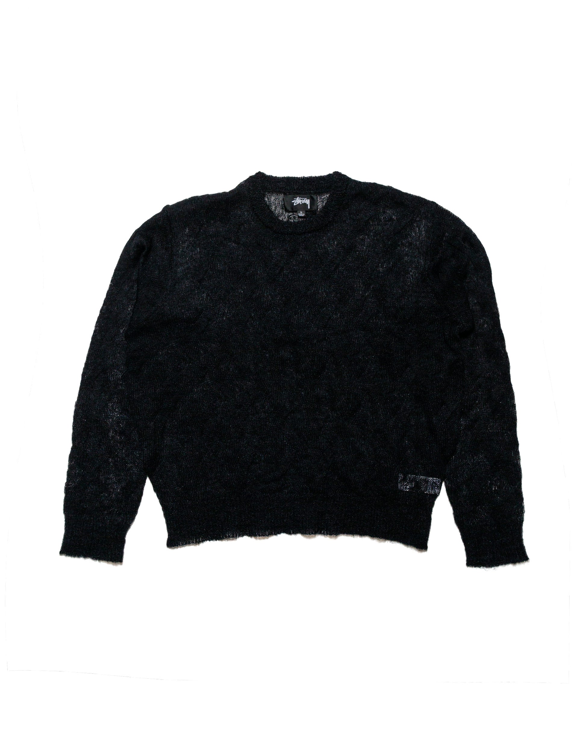 lost & found Stussy Stüssy Loose Knit Cross Cable Black