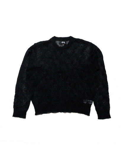 lost & found Stussy Stüssy Loose Knit Cross Cable Black