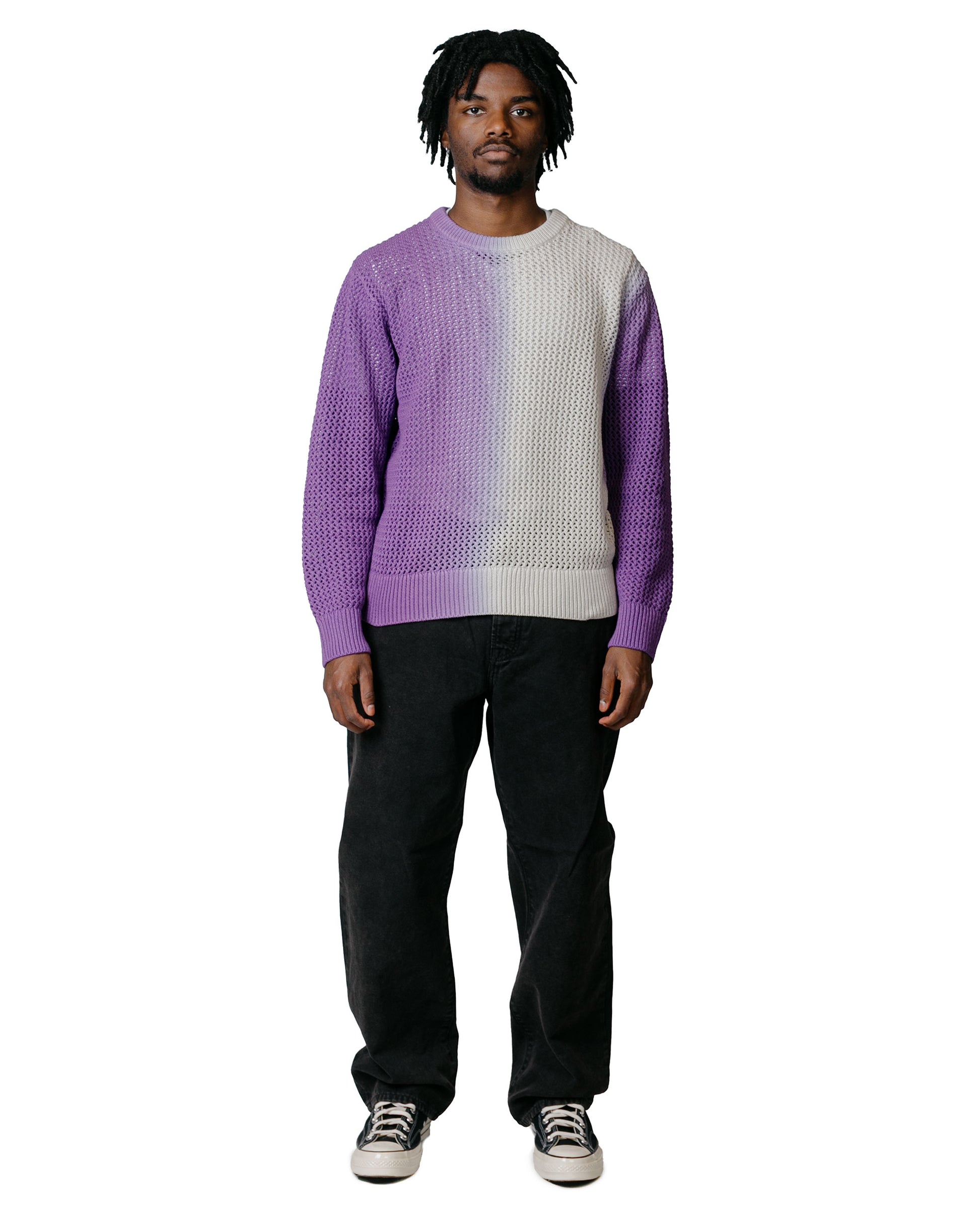 lost & found Stussy Stüssy Pigment Dyed Loose Gauge Sweater Purple