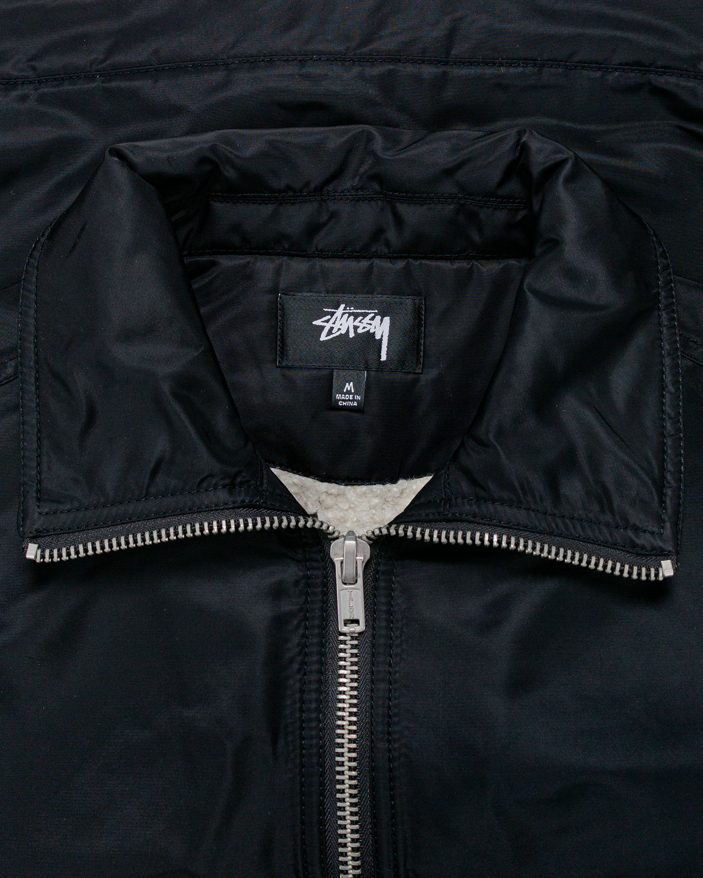 lost & found Stussy Stüssy Pile Lined Zip Jacket Black