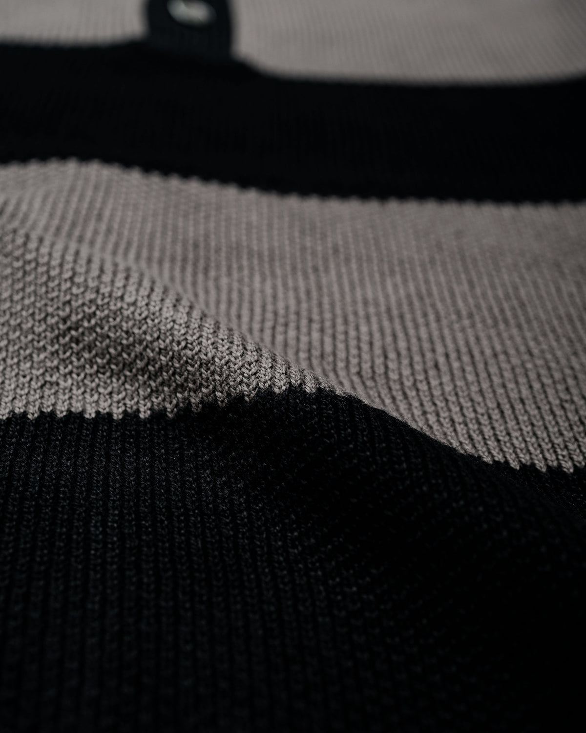 Stüssy Pique Knit Stripe Rugby Black