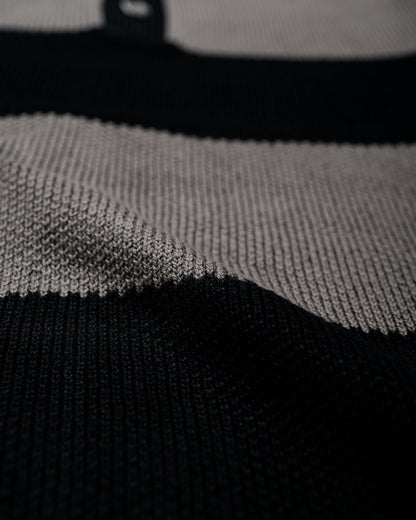 Stüssy Pique Knit Stripe Rugby Black