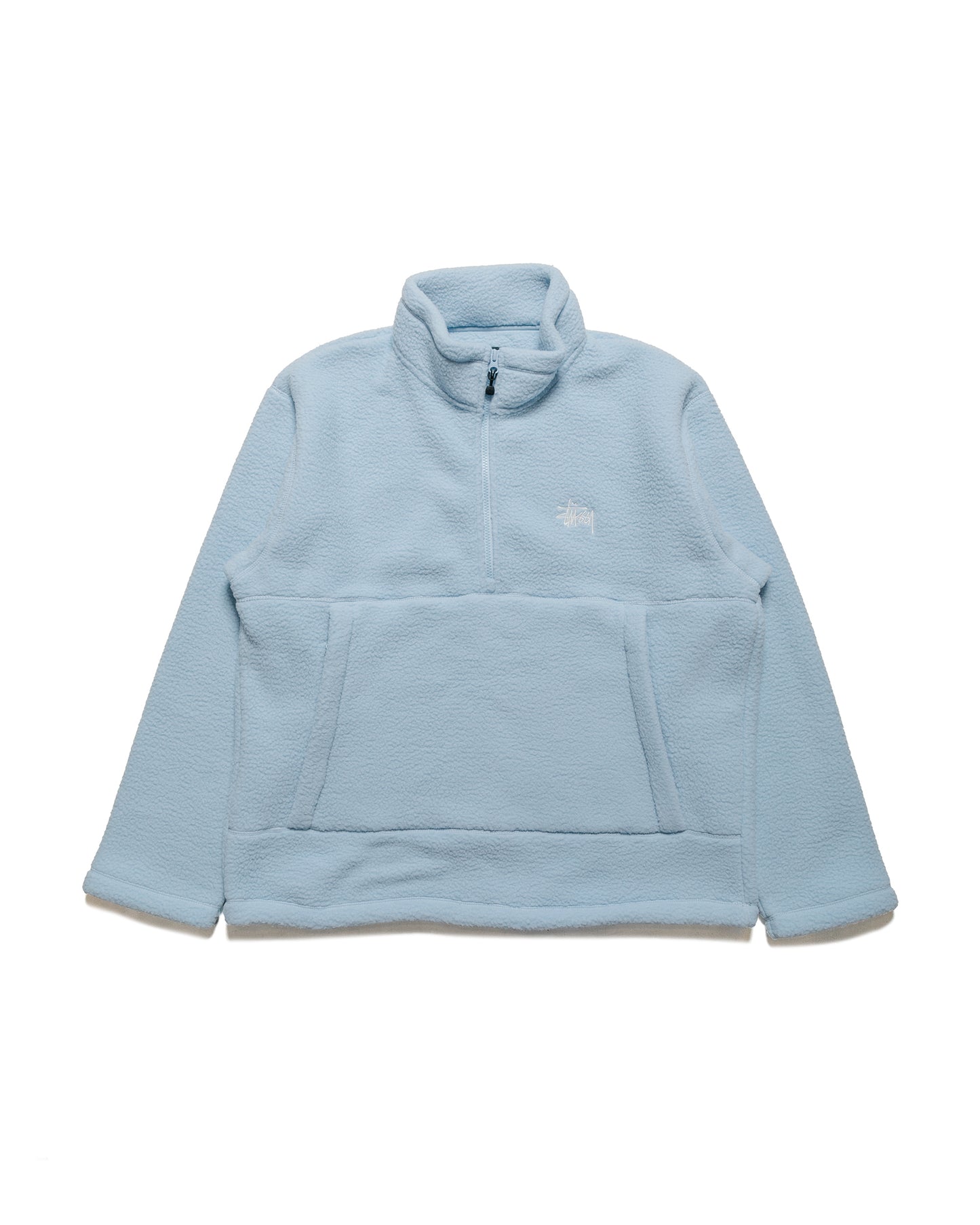 lost & found Stussy Stüssy Polar Fleece Half Zip Mock Neck Blue