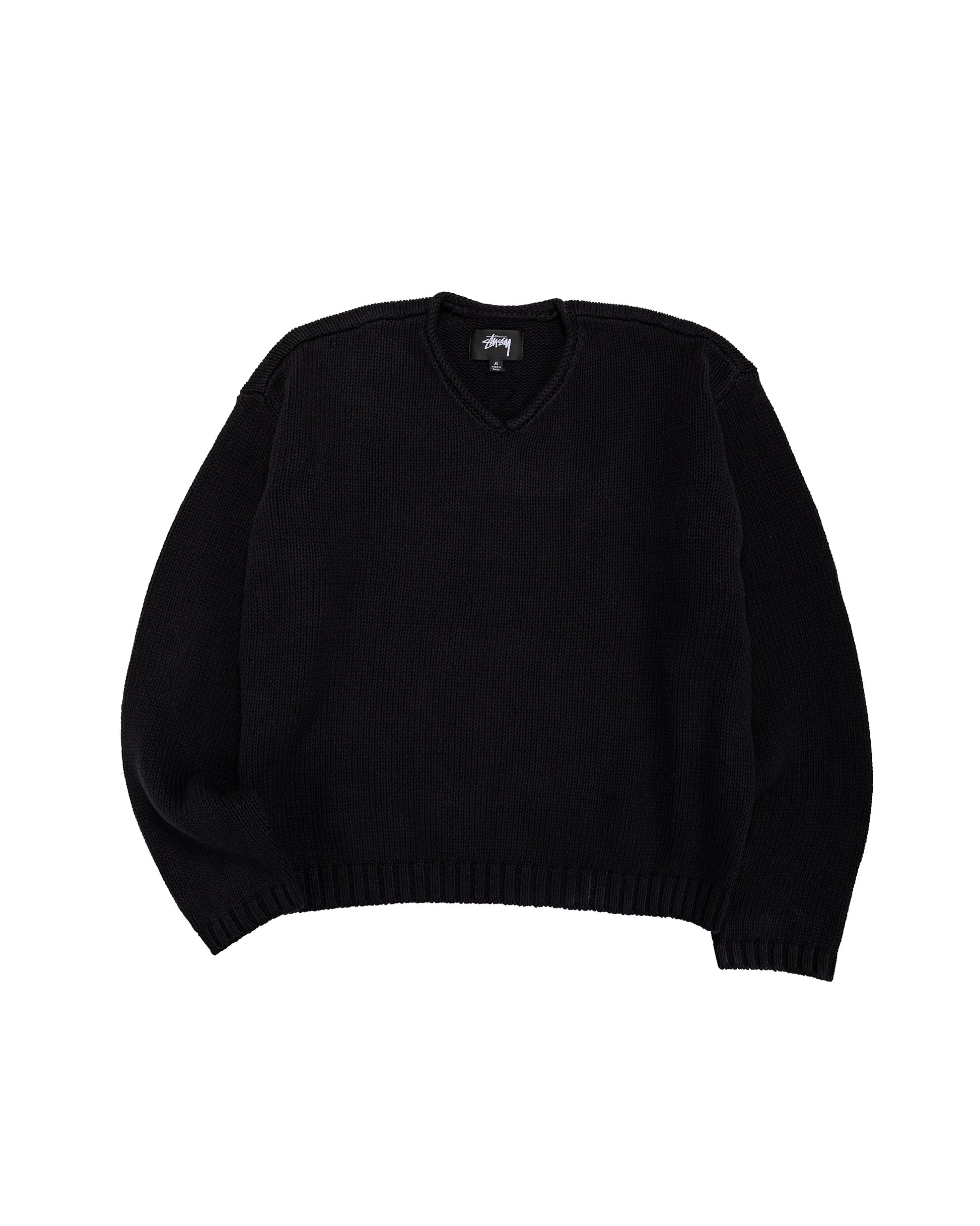 lost & found Stussy Stüssy Roll V Neck Sweater Black