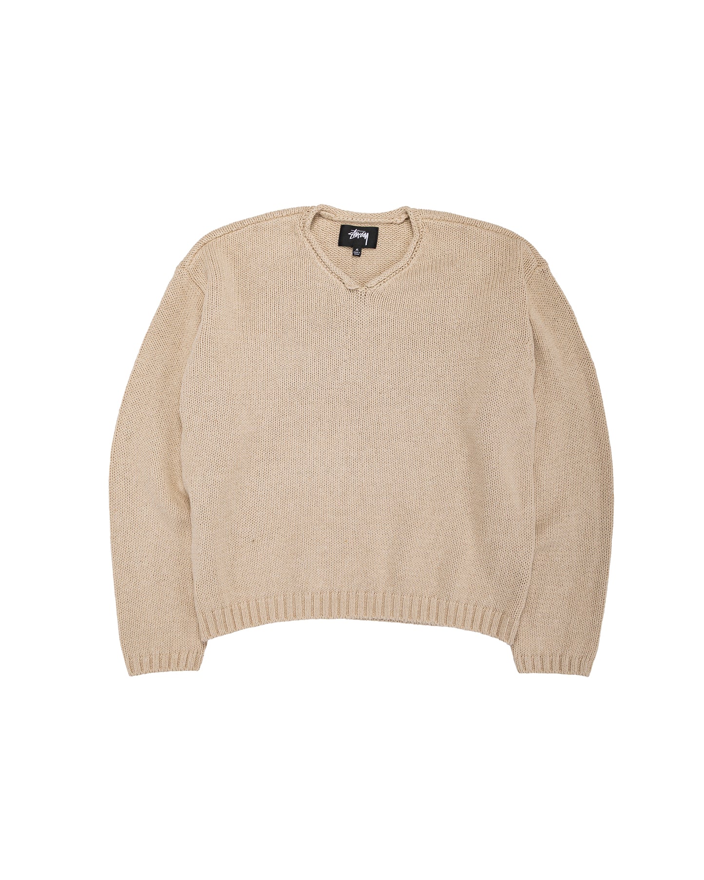 lost & found Stussy Stüssy Roll V Neck Sweater Oatmeal