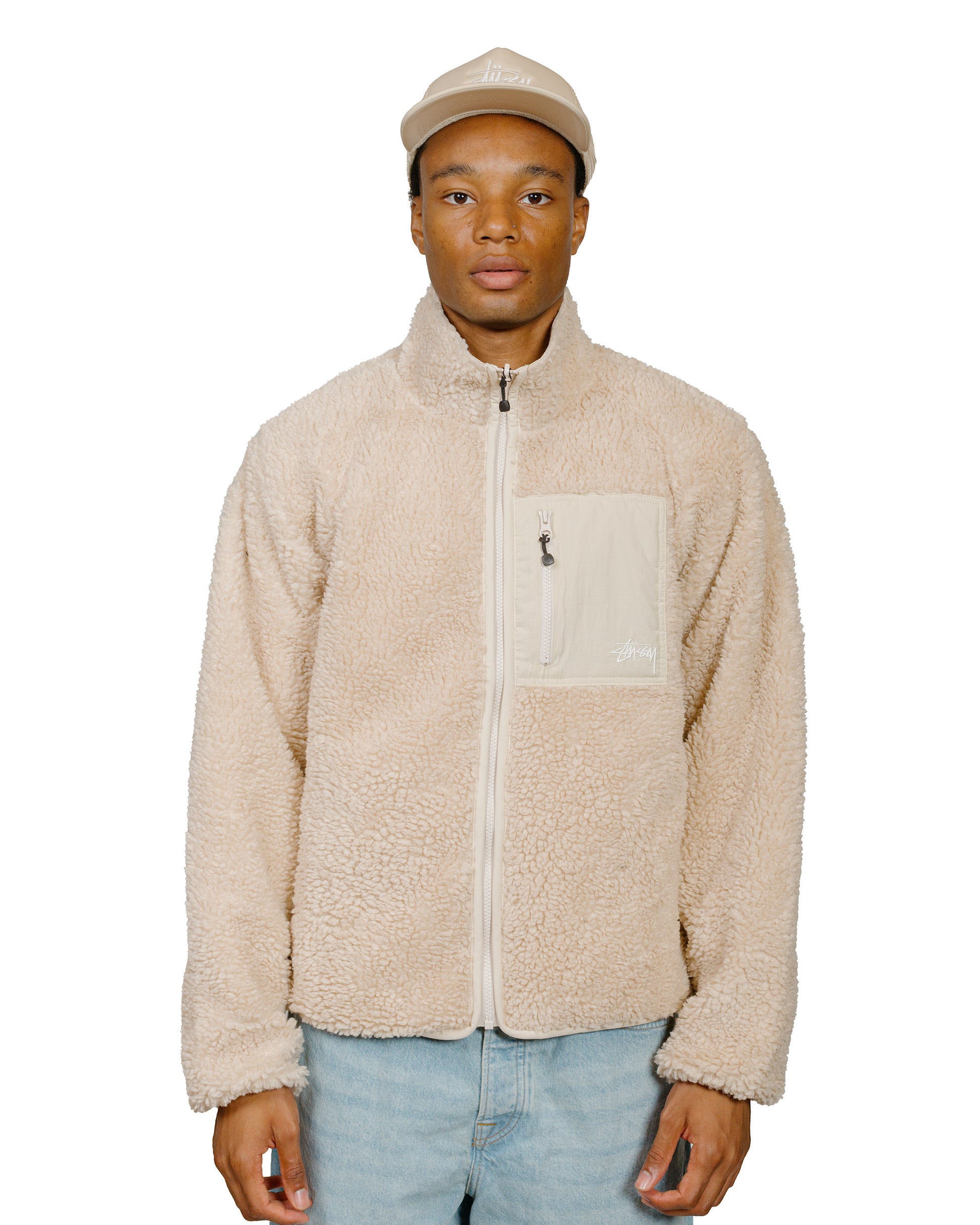lost & found Stussy Stüssy Sherpa Reversible Jacket Natural