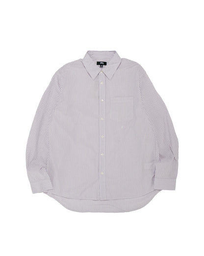 Stüssy Standard LS Shirt Purple Stripe
