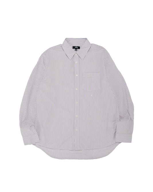 Stüssy Standard LS Shirt Purple Stripe