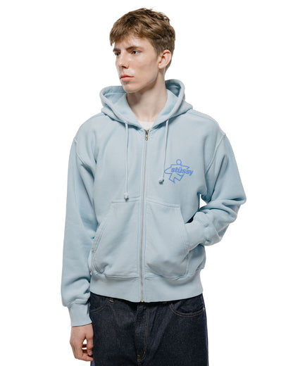lost & found Stussy Stüssy Surf Size Garment Dyed Zip Hoodie Sky Blue