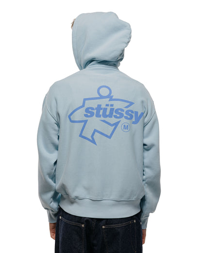 lost & found Stussy Stüssy Surf Size Garment Dyed Zip Hoodie Sky Blue