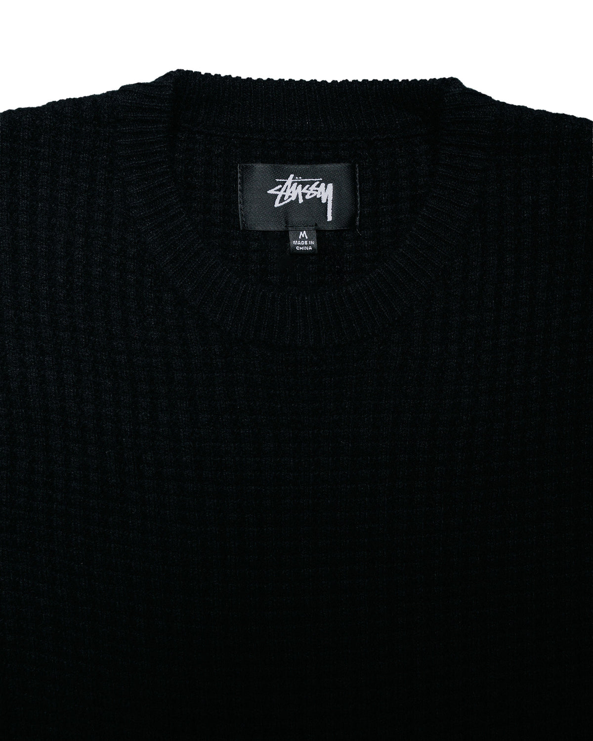 Stüssy Waffle Cashmere Sweater Black